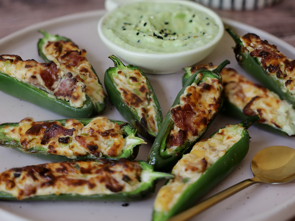 Minute One-Bowl Bacon Jalapeño Poppers
